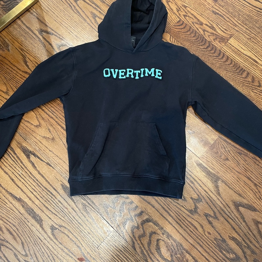 Black Overtime Kids Hoodie